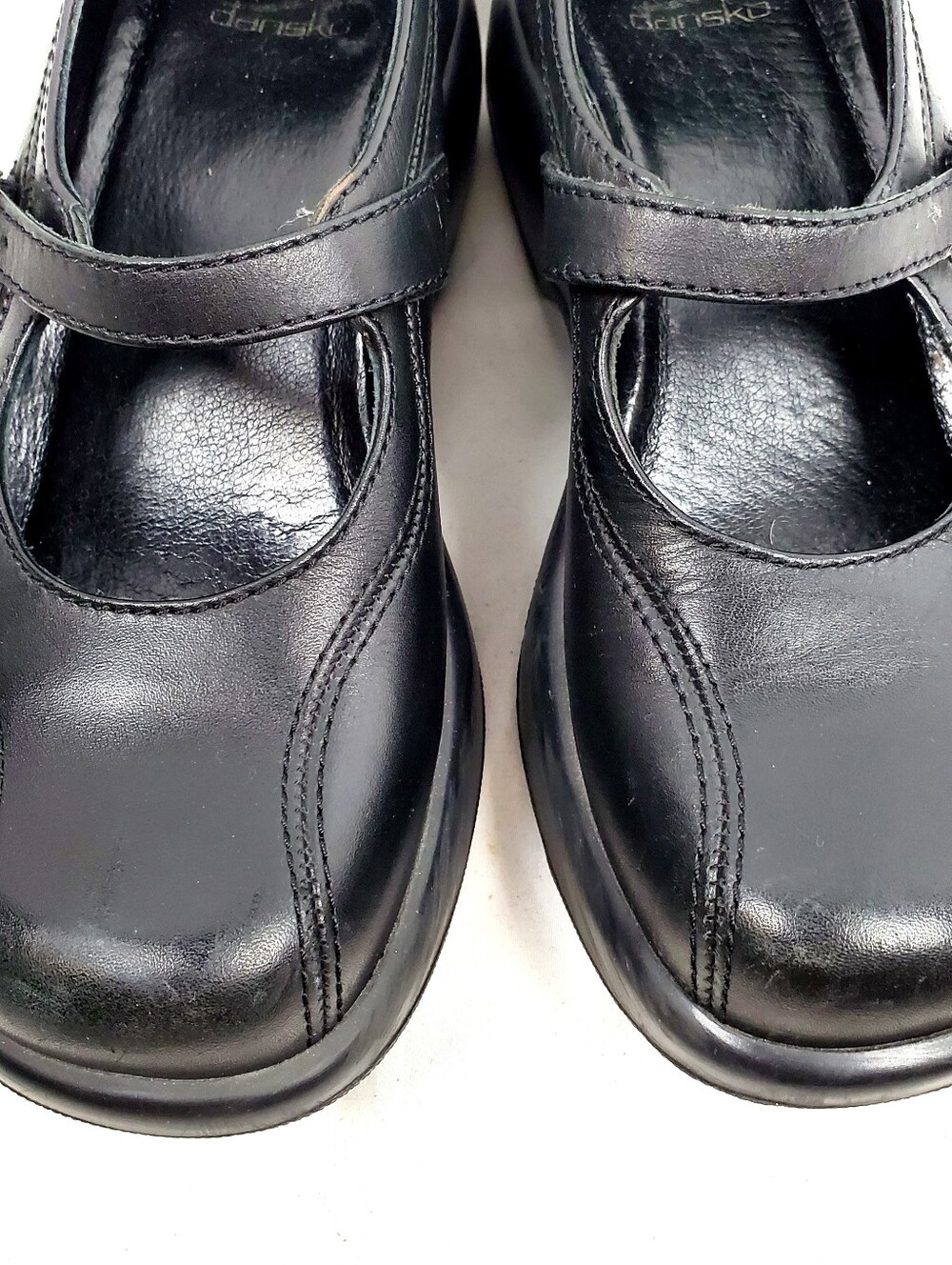 Dansko Chunky Black Leather Platform Mary Jane Shoe - Picture 11 of 11